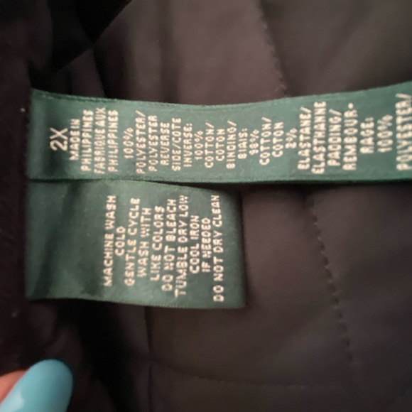 Ralph Lauren Monogram Crest Equestrian Quilted Reversible Vest - Picture 4 of 10